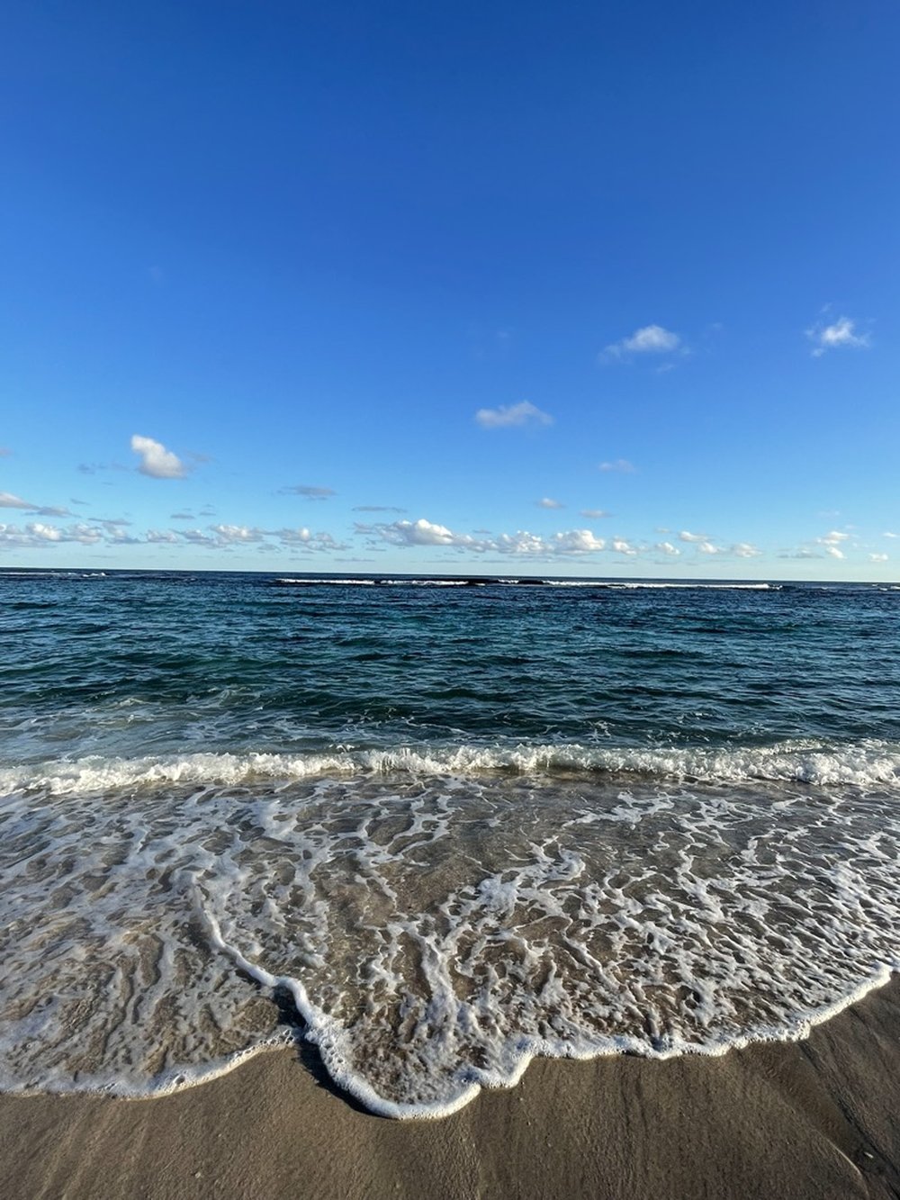Vague sur une plage de La Désirade