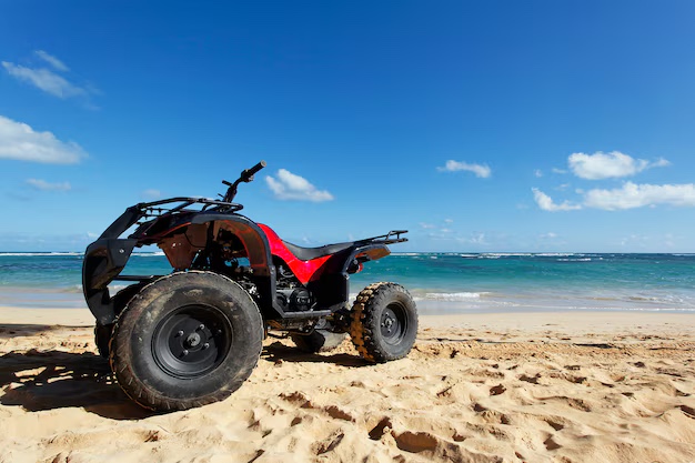 Quad Buggy Désir sur une plage de la Désirade